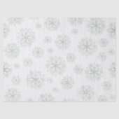 Papier Mousseline Snow Flakes White (Recto)