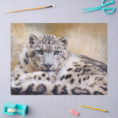 Papier Mousseline Snow Leopard Lying Down (Artisanat)