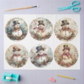 Papier Mousseline Snowball Dessous de verre ronds (Artisanat)