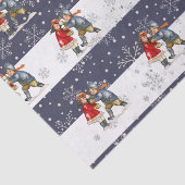 Papier Mousseline Snowball Enfants Noël Flocon de neige rayé (Détail)