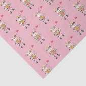 Papier Mousseline Snowbell amoureuse papier de tissu rose (Détail)