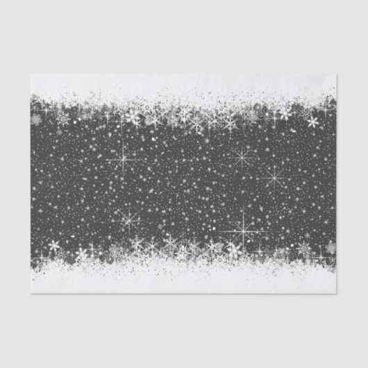 Papier Mousseline Snowfall and Snow Borders Christmas ID728 (Recto)