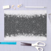 Papier Mousseline Snowfall and Snow Borders Christmas ID728 (Artisanat)