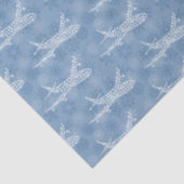 Papier Mousseline Snowflake Avion en bleu -  (Détail)