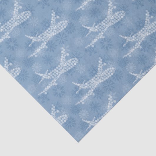 Papier Mousseline Snowflake Avion en bleu -  (Détail)