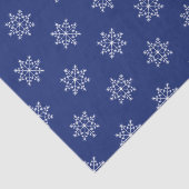 Papier Mousseline Snowflake Motif de vacances Noël bleu (Détail)