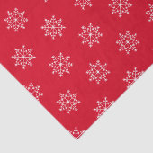 Papier Mousseline Snowflake Motif de vacances Noël Rouge (Détail)