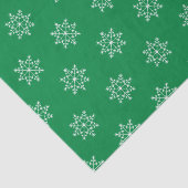 Papier Mousseline Snowflake Motif de vacances Noël Vert (Détail)