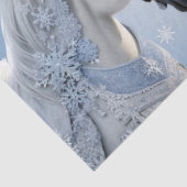 Papier Mousseline Snowflakes Cheval Noël Tissu Papier (Détail)