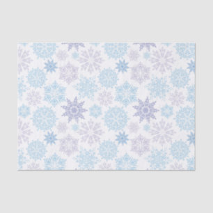 Papier Mousseline Snowflakes en dentelle dans les tons bleu et viole