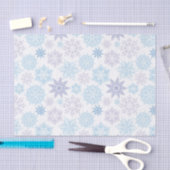 Papier Mousseline Snowflakes en dentelle dans les tons bleu et viole (Artisanat)
