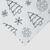 Papier Mousseline Snowflakes Noël Arbres Ornements Noël (Détail)