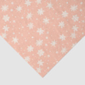 Papier Mousseline Snowflakes orange et blanc et Stars Noël (Détail)
