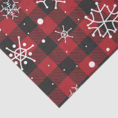 Papier Mousseline Snowflakes Red Black Buffalo Plantation (Détail)