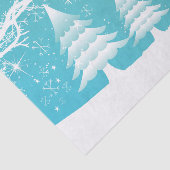 Papier Mousseline Snowman Avec Casquette Rouge Et Écharpe Et Arbres (Détail)