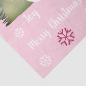 Papier Mousseline Snowman avec rose et vert (Détail)