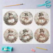 Papier Mousseline Snowman Christmas Rounds (Artisanat)