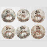 Papier Mousseline Snowman Christmas Rounds<br><div class="desc">Snowman Christmas Rounds</div>