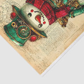 Papier Mousseline Snowman de Noël Steampunk Vibe BK9 Découpage (Détail)