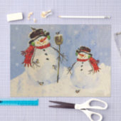 Papier Mousseline Snowman et son (Artisanat)