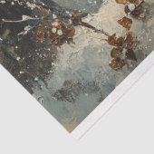 Papier Mousseline Snowman et une cardinale peinture à l'huile Découp (Détail)