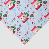 Papier Mousseline Snowman Hot Chocolat Fun (Détail)
