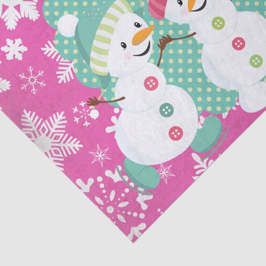 Papier Mousseline Snowman Joy Tissue Paper (Détail)