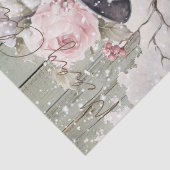 Papier Mousseline Snowman Pastel rose Noël d'hiver (Détail)