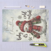 Papier Mousseline Snowman Plaid Winter Christmas Tissue Paper (Artisanat)