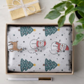 Papier Mousseline Snowman Reindeer Motif d'arbre de Noël (Cadeau)