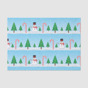 Papier Mousseline Snowman & Sucre de canne Winter Wonderland