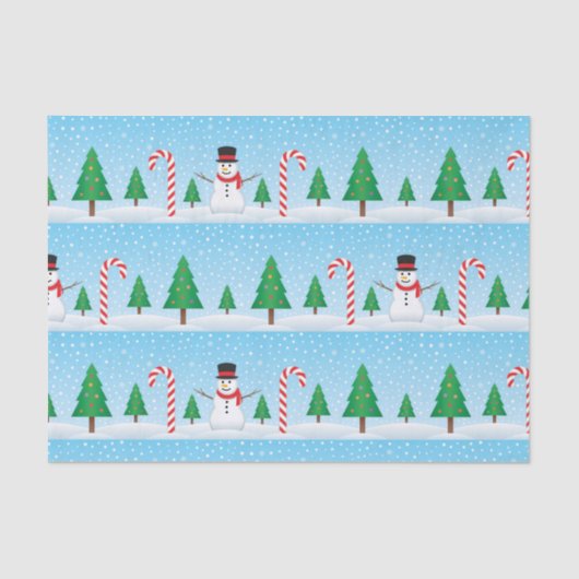 Papier Mousseline Snowman & Sucre de canne Winter Wonderland (Recto)