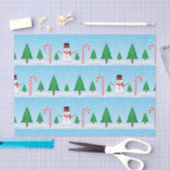 Papier Mousseline Snowman & Sucre de canne Winter Wonderland (Artisanat)