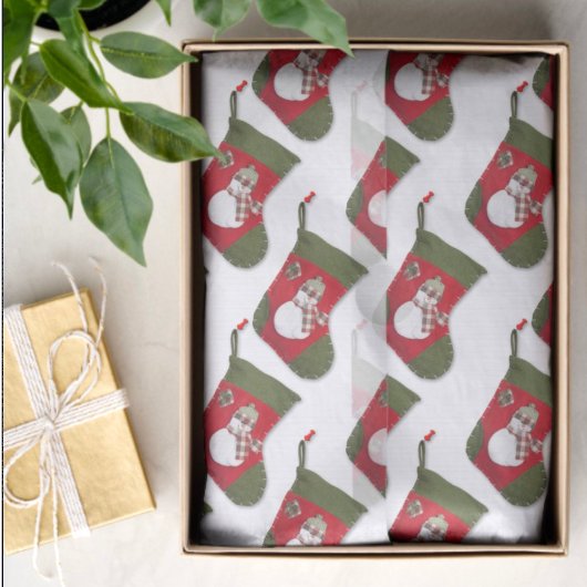 Papier Mousseline Snowman sur le stock de Noël