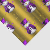 Papier Mousseline Snowman violet à Noël d'or (Détail)