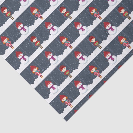 Papier Mousseline Snowman Winter Wonderland (Détail)