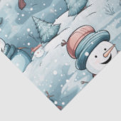 Papier Mousseline Snowmen, Snowflakes & Christmas Trees Noël (Détail)