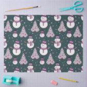 Papier Mousseline Snowmen Snowflakes Noël Arbres Noël (Artisanat)