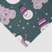 Papier Mousseline Snowmen Snowflakes Noël Arbres Noël (Détail)