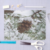 Papier Mousseline Snowy Pine Cone I (Artisanat)