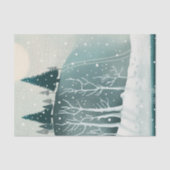 Papier Mousseline Snowy Pine Forest | Woodland Christmas Holiday (Recto)