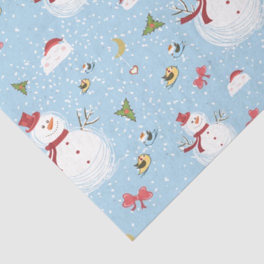 Papier Mousseline Snowy Snowmen Noël Plaisirs (Détail)