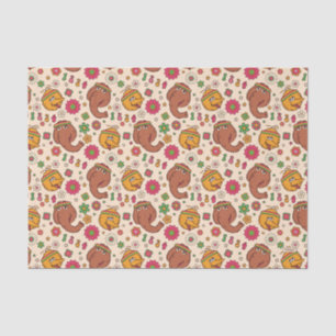 Papier Mousseline Snuffleupagus et Big Bird Super Flower Motif