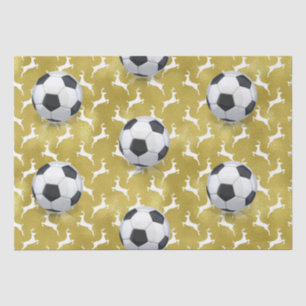Papier Mousseline Soccer Noël thème pour Joueur avec balle