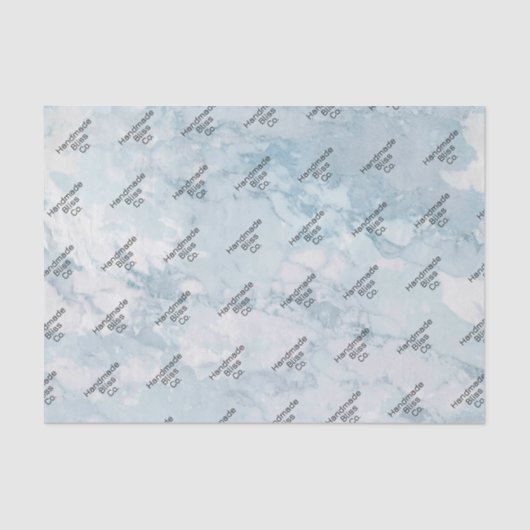 Papier Mousseline Soft Ash Blue Marble (Recto)