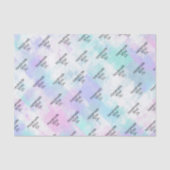 Papier Mousseline Soft Blue Colorful Watercolor Marble (Recto)