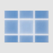 Papier Mousseline Soft Blue Grid Tile Pattern (Recto)