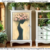 Papier Mousseline Soft Feminine Nature Spirit, Rose CZ3R Decoupage