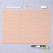 Papier Mousseline Soft Orange & White Floral Lattice Pattern (Artisanat)