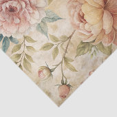Papier Mousseline Soft Pastel Peony Floral Pattern (Détail)